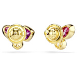 Imber stud earrings Mixed cuts, Multicolored, 18K gold finish